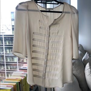 Sandro Silky Blouse with Button Details